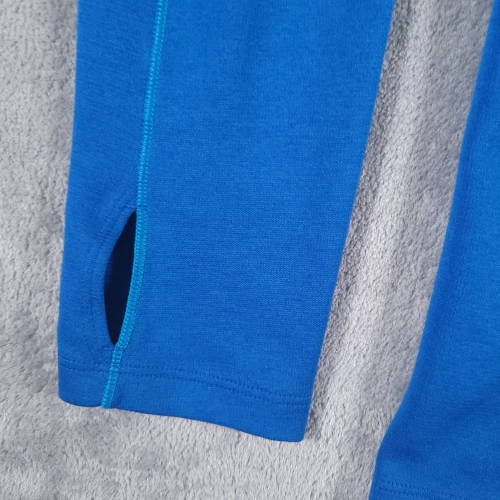 The‎ North Face Shirt Mens M Blue 1/4 Zip FlashDry Long Sleeve Thumbhole Hiking